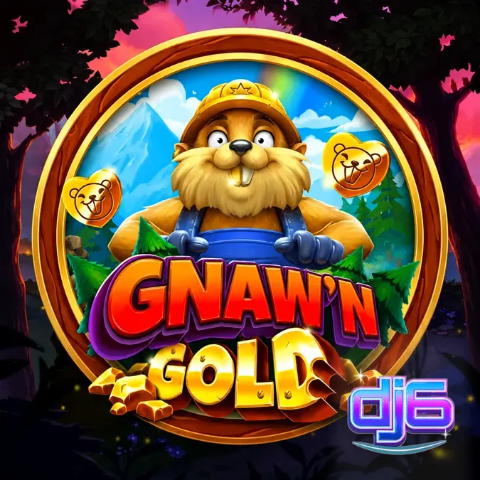 Cenário da floresta de Gnaw’n Gold com elementos de jogo